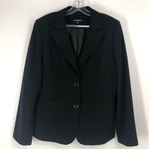 Chaus Black Two Button Closure Blazer